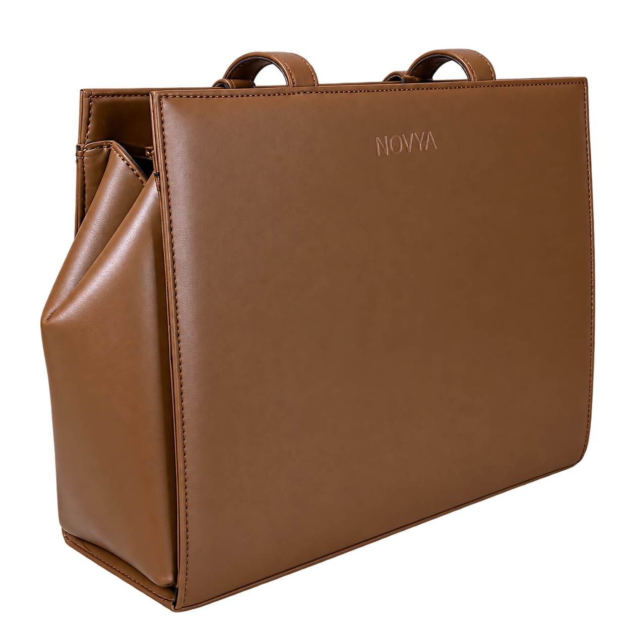 NOVYA Classic Tote Bag Brown – Premium Women's Everyday Tote