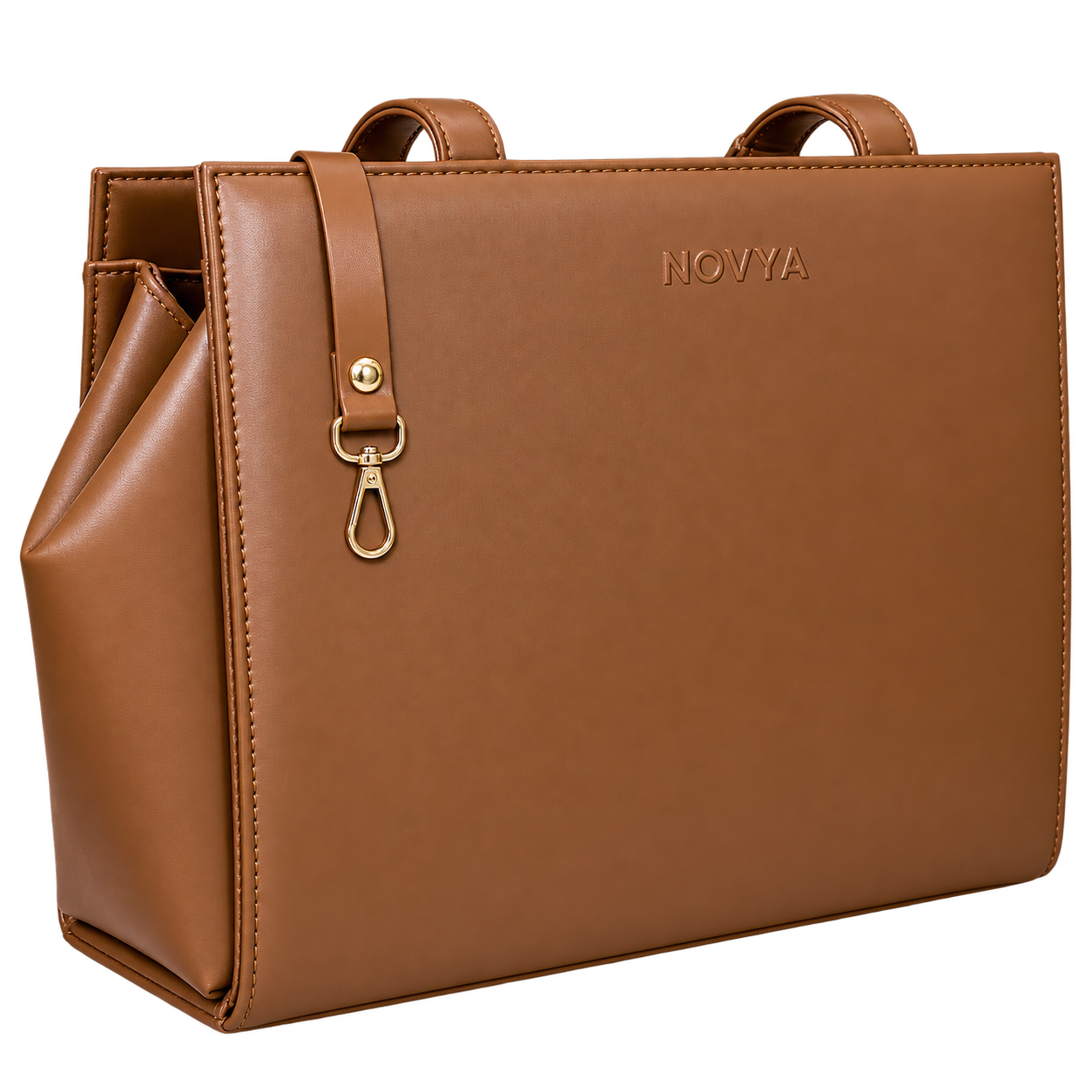 NOVYA Classic Tote Bag Brown – Premium Women's Everyday Tote