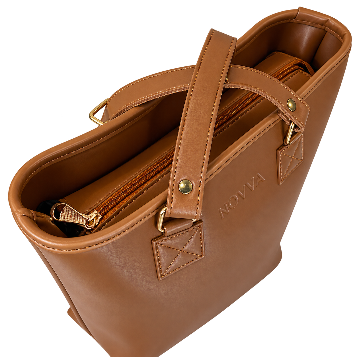 NOVYA Transit Tote Bag Brown – Convertible Women's Tote & Backpack